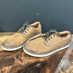 Men's Casual Brown Johnston & Murphy Leather Lace-Up Shoes
